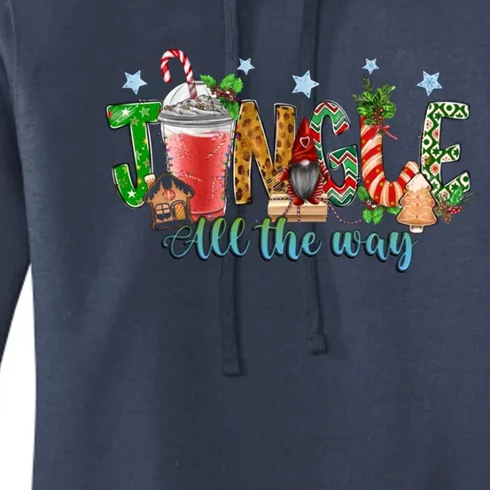 Jingle All The Way Merry Christmas Gnome Tree Cakes Debbie Gift Women's Pullover Hoodie