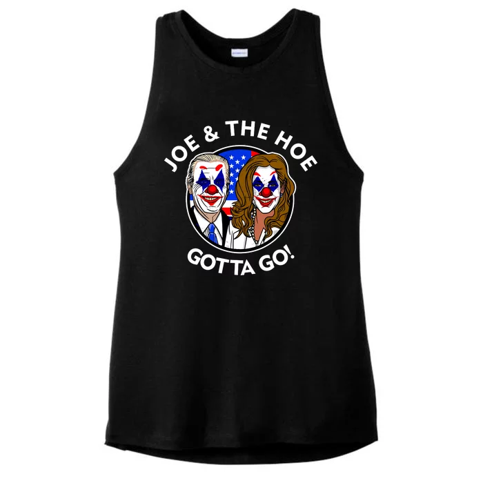 Joe And The Hoe Gotta Go Ho Biden Politian Clown Circus Ladies Tri-Blend Wicking Tank