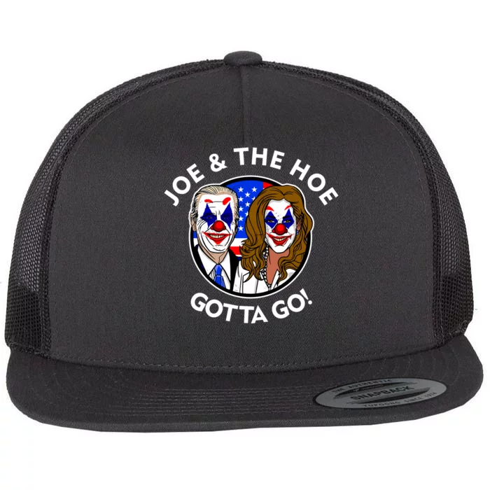 Joe And The Hoe Gotta Go Ho Biden Politian Clown Circus Flat Bill Trucker Hat