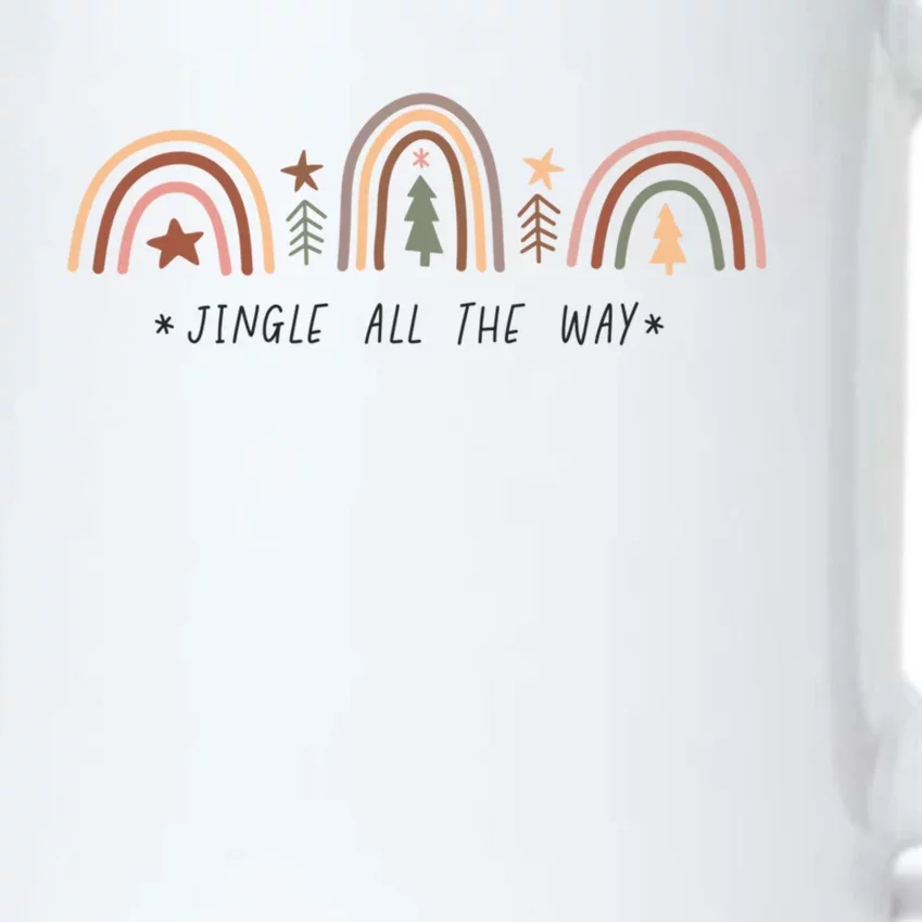 Jingle All The Way Rainbow Novelty Christmas Spirit Cool Gift Black Color Changing Mug