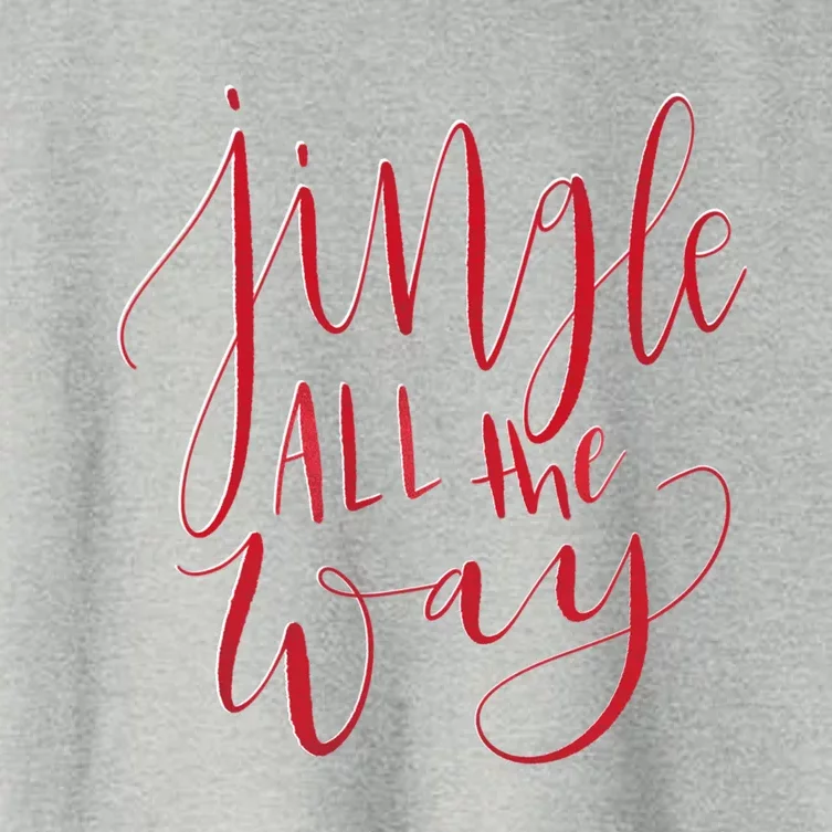 Jingle All The Way Red Funny Christmas Gift Women's Crop Top Tee