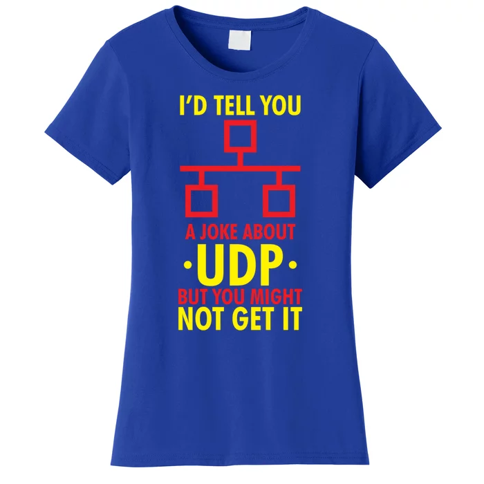 Joke About Udp But You Might Not Get It Funny It Network Gift Women's T-Shirt