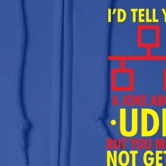 Joke About Udp But You Might Not Get It Funny It Network Gift Full Zip Hoodie