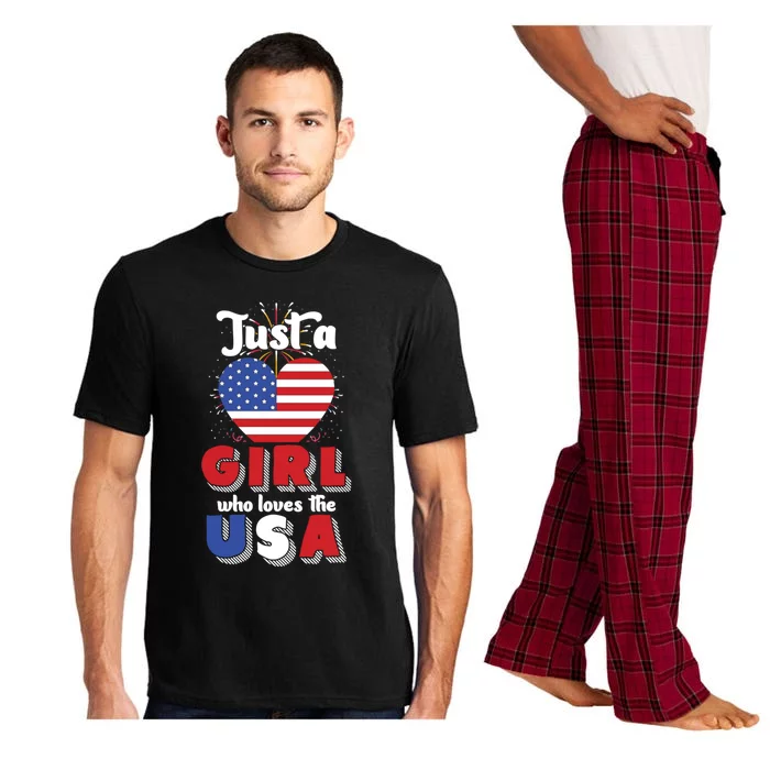 Just A United States Us Flag American 4th Of July Funny Gift Pajama Set