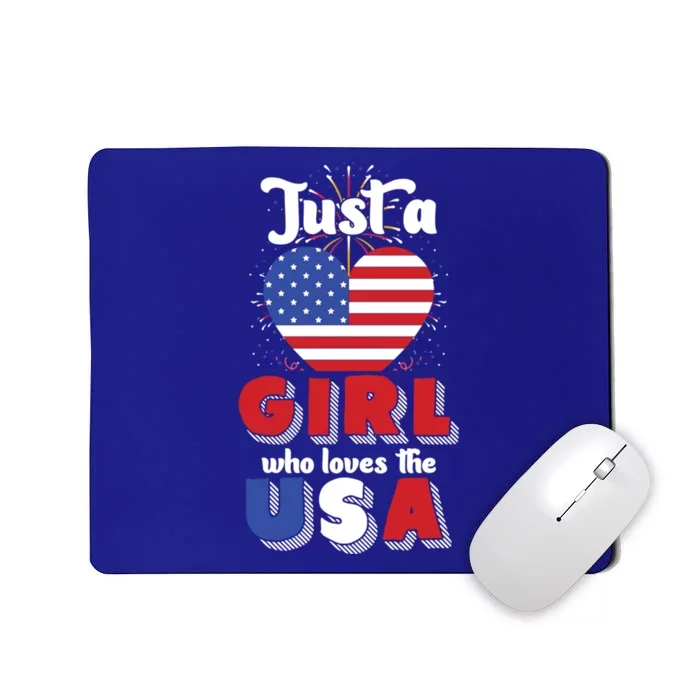 Just A United States Us Flag American 4th Of July Funny Gift Mousepad