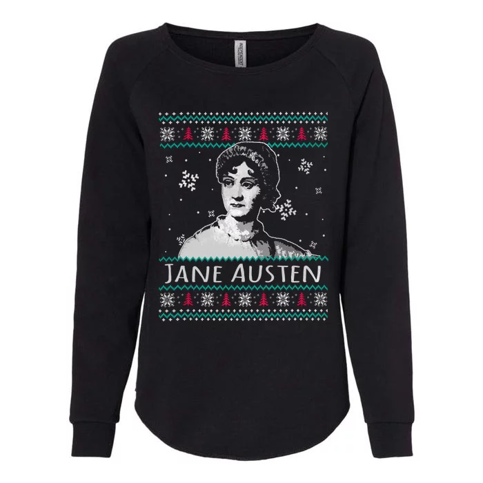 Jane Austen Ugly Christmas Sweater Design Xmas Book Lover Cool Gift Womens California Wash Sweatshirt