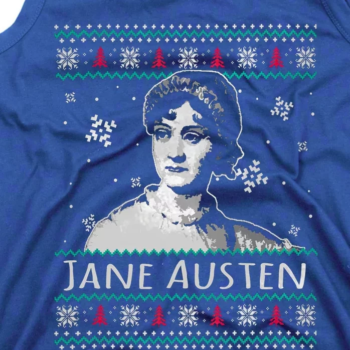 Jane Austen Ugly Christmas Sweater Design Xmas Book Lover Cool Gift Tank Top