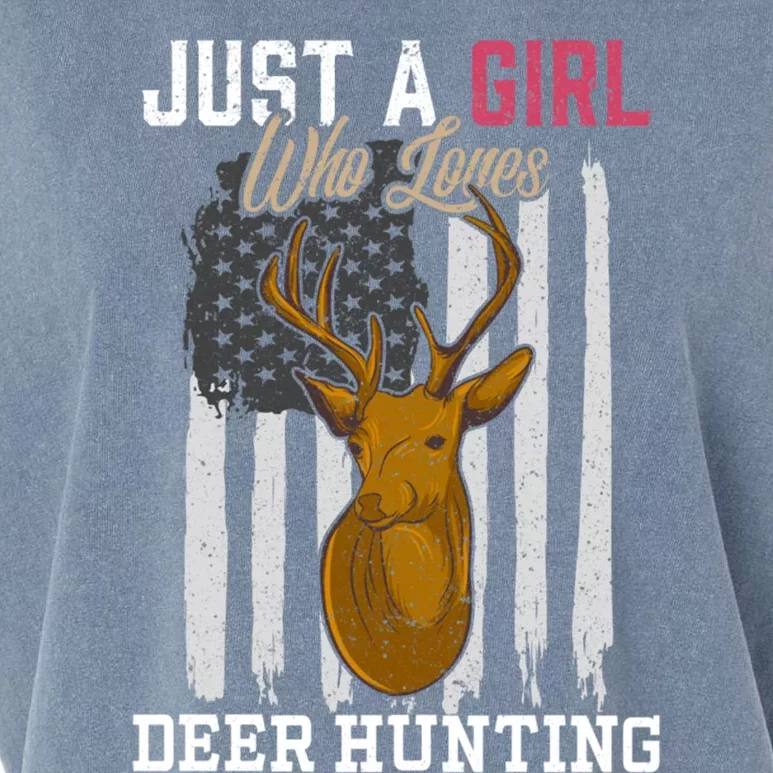 Just A Who Loves Deer Hunting Hunter Gift Funny Gift Garment-Dyed Women's Muscle Tee