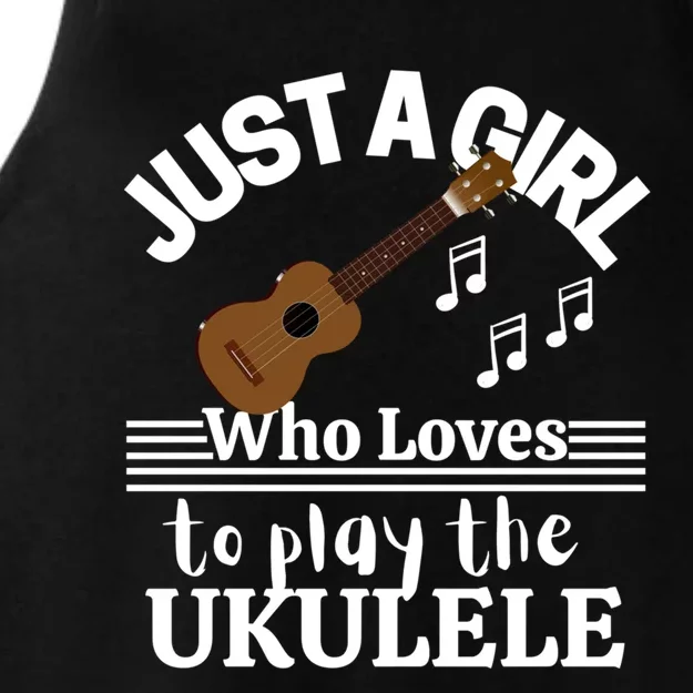 Just A Who Loves To Play The Ukulele Funny Gift Ukulele Players Meaningful Gift Ladies Tri-Blend Wicking Tank