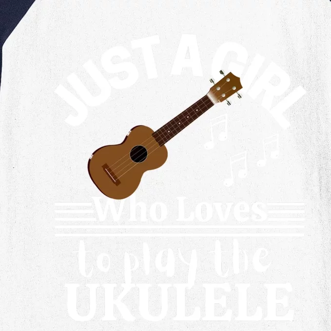 Just A Who Loves To Play The Ukulele Funny Gift Ukulele Players Meaningful Gift Baseball Sleeve Shirt