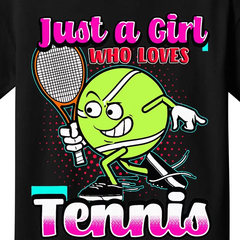 Just A  Who Loves Tennis Kids T-Shirt