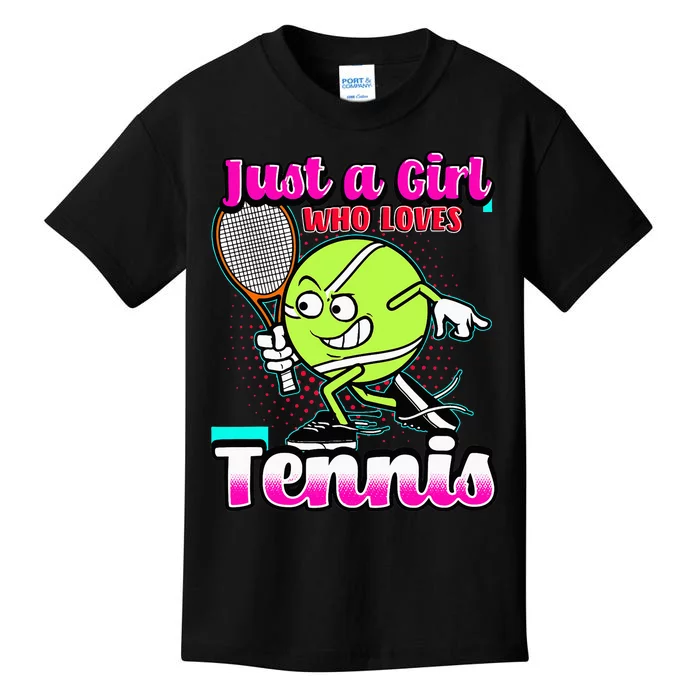 Just A  Who Loves Tennis Kids T-Shirt