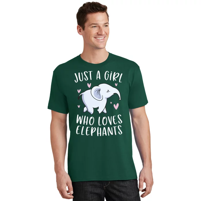 Just A Who Loves Elephants Funny Elephant T-Shirt