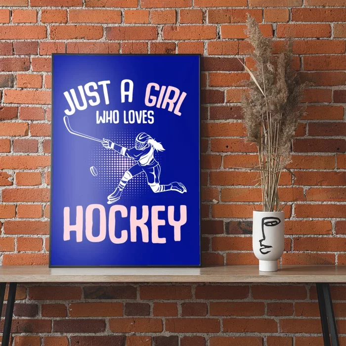 Just A Who Loves Hockey Ice Hockey Gift Poster