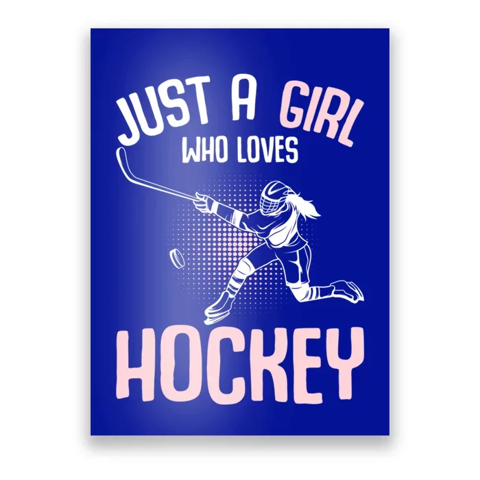 Just A Who Loves Hockey Ice Hockey Gift Poster