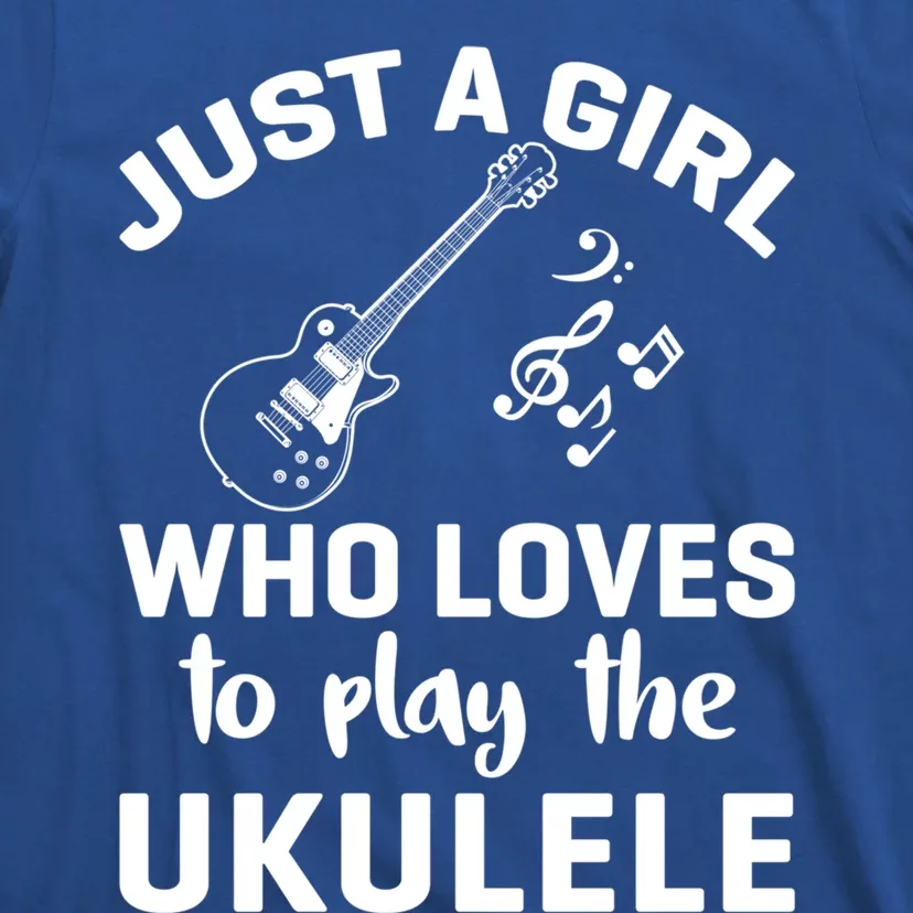 Just A Who Loves To Play The Ukulele Players Funny Gift T-Shirt