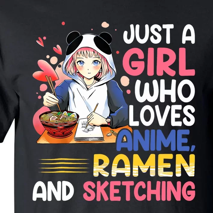 Just A Who Loves Anime Ra And Sketching Japan Anime Tall T-Shirt