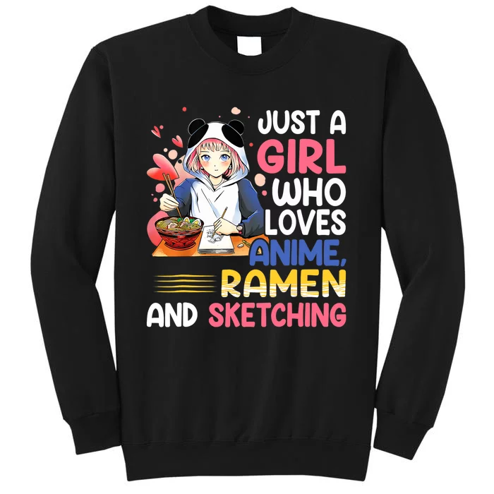 Just A Who Loves Anime Ra And Sketching Japan Anime Tall Sweatshirt