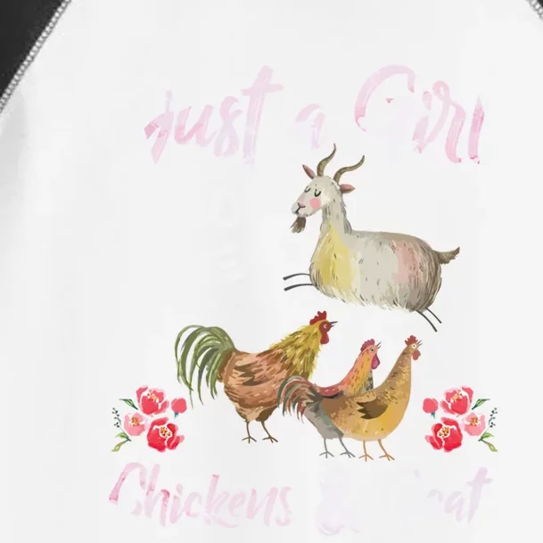 Just A Who Loves Gift Chickens Goats Gift Animal Farm Farmer Gift Toddler Fine Jersey T-Shirt