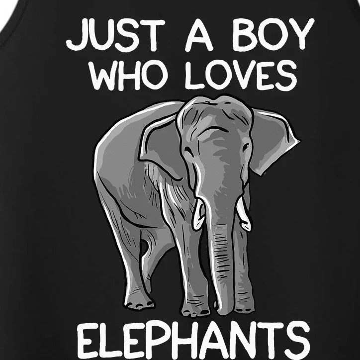 Just A Who Loves Elephants Funny Elephant Lover Performance Tank