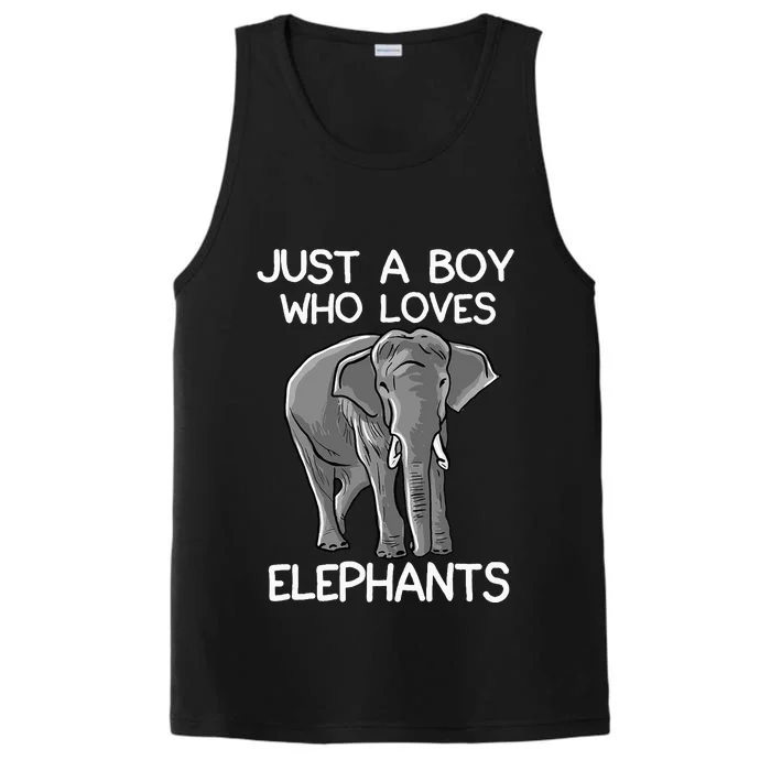 Just A Who Loves Elephants Funny Elephant Lover Performance Tank