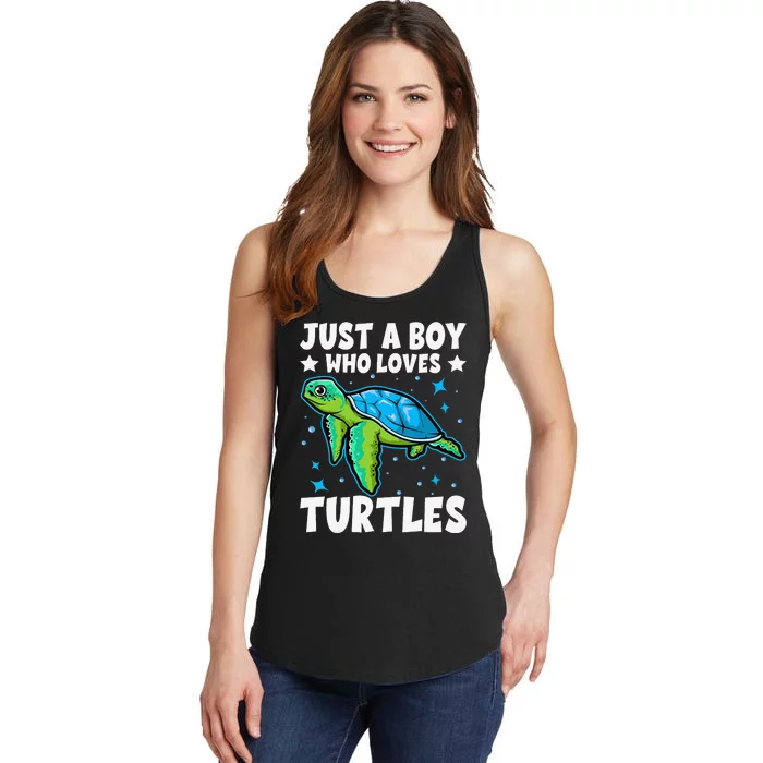 Just A Who Loves Turtles Lover Gifts Sea Ocean Turtle Ladies Essential Tank