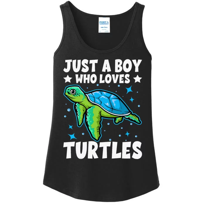 Just A Who Loves Turtles Lover Gifts Sea Ocean Turtle Ladies Essential Tank