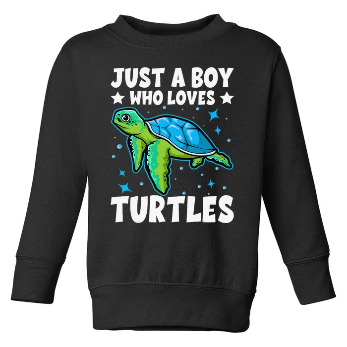 Just A Who Loves Turtles Lover Gifts Sea Ocean Turtle Toddler Sweatshirt