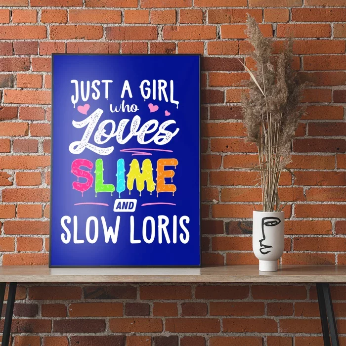 Just A Who Loves Slime And Slow Loris Gift Cute Gift Poster