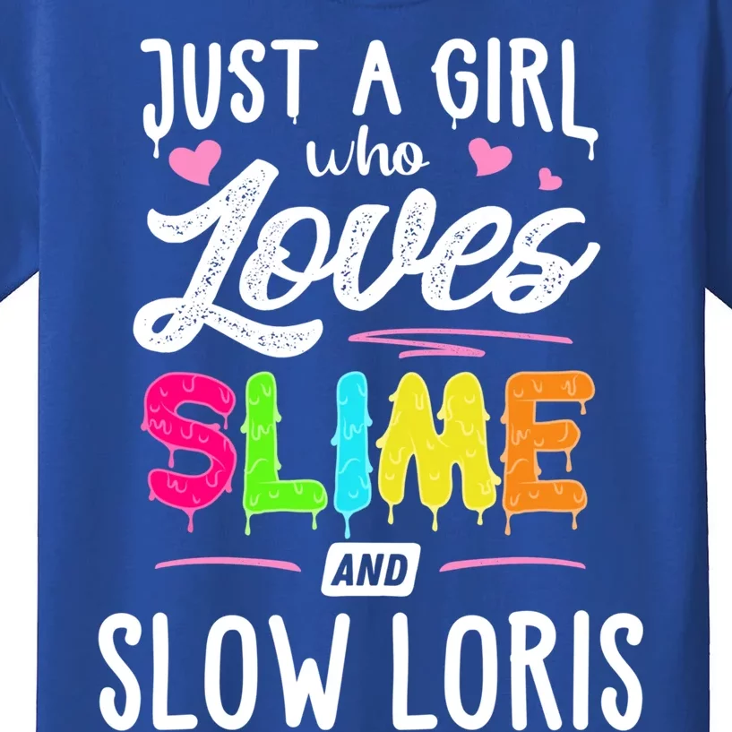 Just A Who Loves Slime And Slow Loris Gift Cute Gift Kids T-Shirt