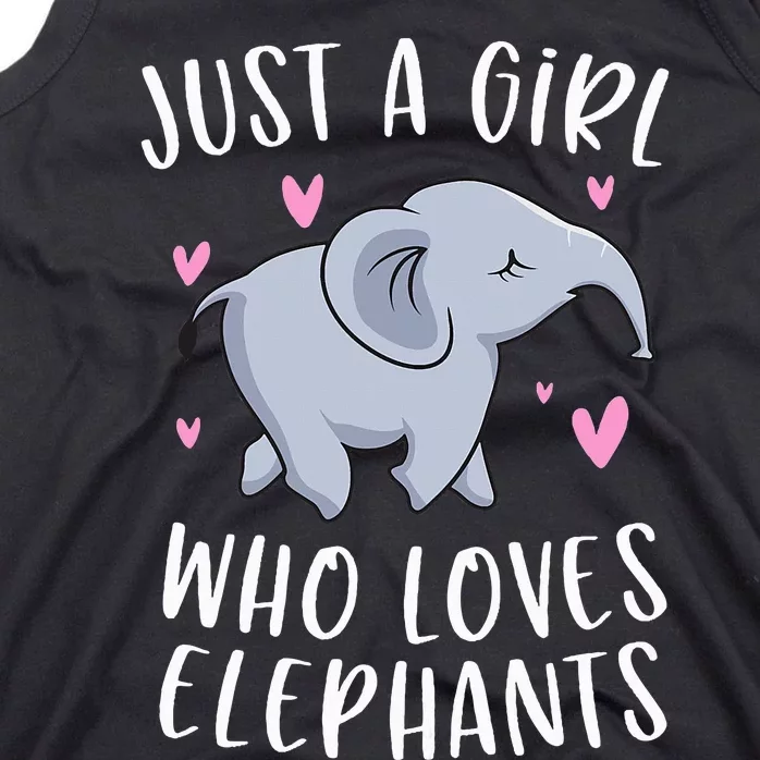 Just A Who Loves Elephants Funny Elephant Gifts Tank Top