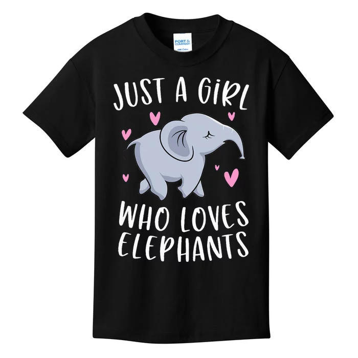 Just A Who Loves Elephants Funny Elephant Gifts Kids T-Shirt