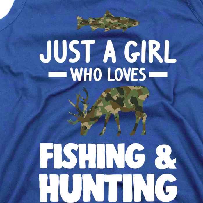 Just A Who Loves Fishing And Hunting Hunt Cool Gift Tank Top