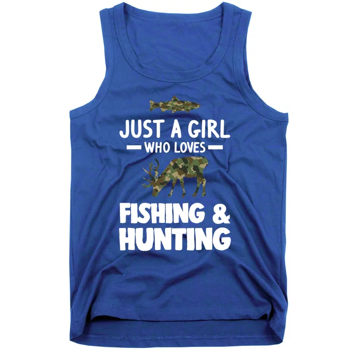 Just A Who Loves Fishing And Hunting Hunt Cool Gift Tank Top