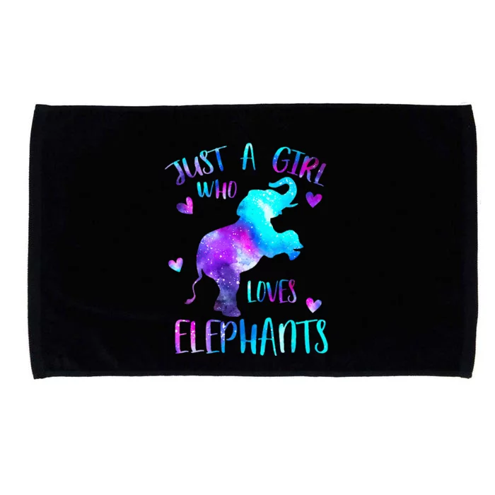 Just A Who Loves Elephants Galaxy Space Elephant Lover Microfiber Hand Towel