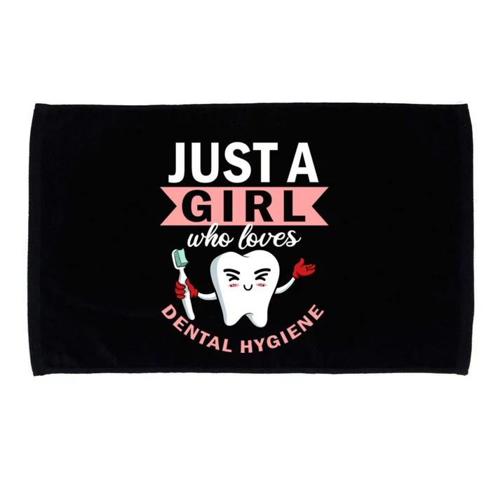 Just A Who Loves Dental Hygiene Dental Assistant Great Gift Microfiber Hand Towel