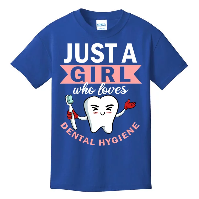 Just A Who Loves Dental Hygiene Dental Assistant Great Gift Kids T-Shirt