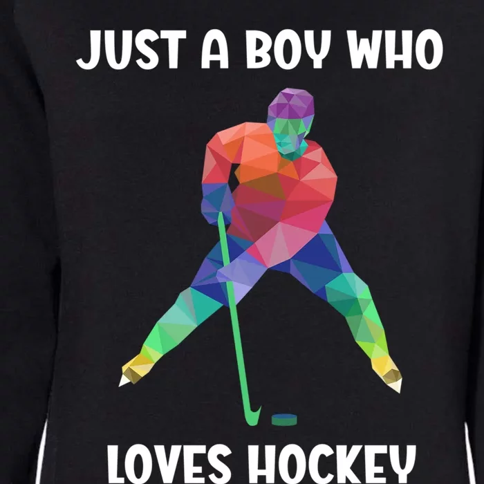 Just A Who Loves Ice Hockey Gift Womens California Wash Sweatshirt