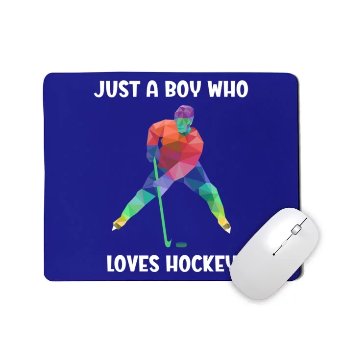 Just A Who Loves Ice Hockey Gift Mousepad