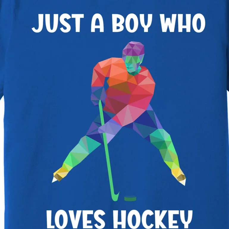 Just A Who Loves Ice Hockey Gift Premium T-Shirt