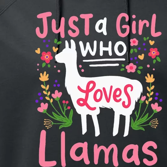 Just a  Who Loves Llamas Performance Fleece Hoodie