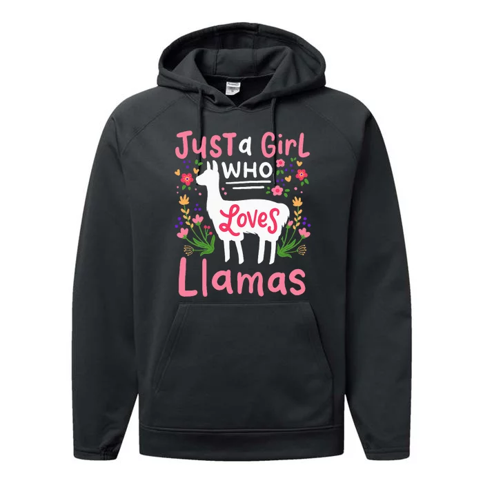 Just a  Who Loves Llamas Performance Fleece Hoodie