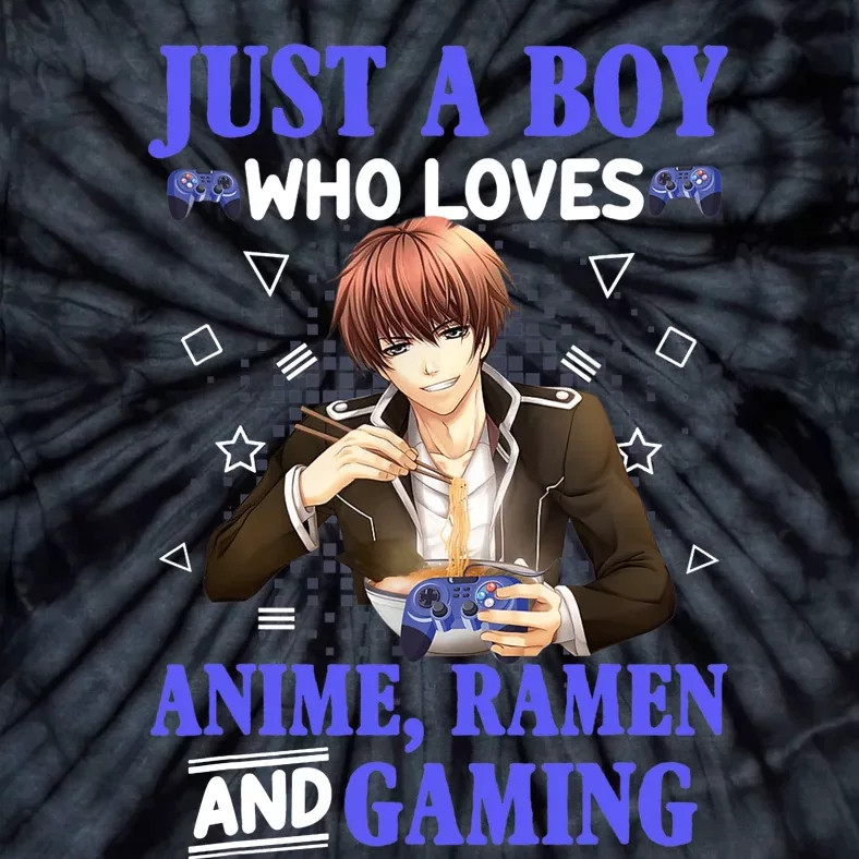 Just A Who Loves Anime Ra And Gaming Funny Boys Gamer Tie-Dye T-Shirt