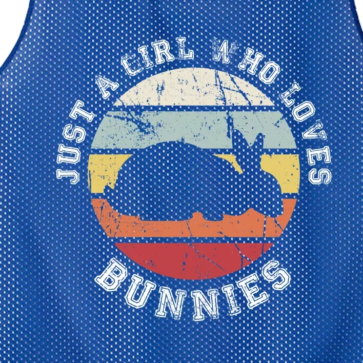 Just A Who Loves Bunnies Gift Bunny Meaningful Gift Mesh Reversible Basketball Jersey Tank