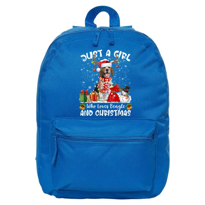 Just A Who Loves Beagles Christmas Gift 16 in Basic Backpack