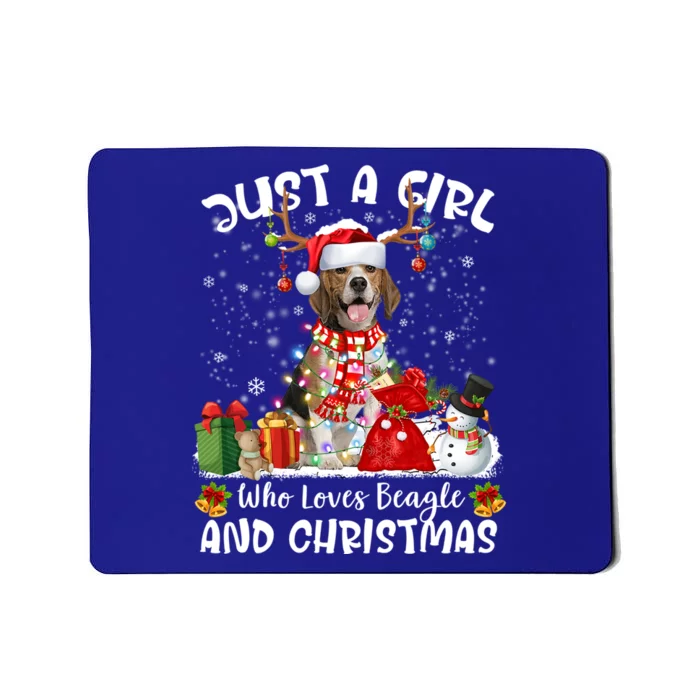 Just A Who Loves Beagles Christmas Gift Mousepad