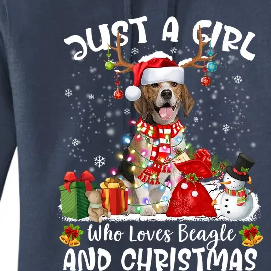 Just A Who Loves Beagles Christmas Gift Women's Pullover Hoodie