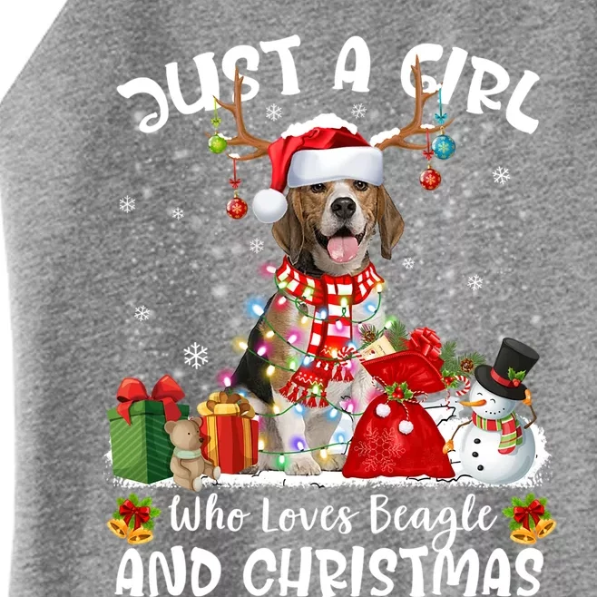 Just A Who Loves Beagles Christmas Gift Women’s Perfect Tri Rocker Tank