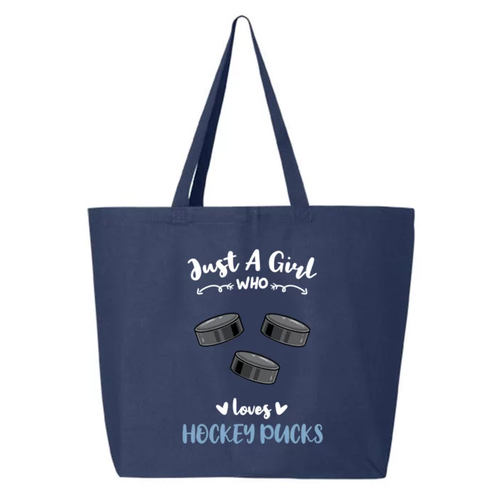 Just A Who Loves Hockey Pucks Gift 25L Jumbo Tote