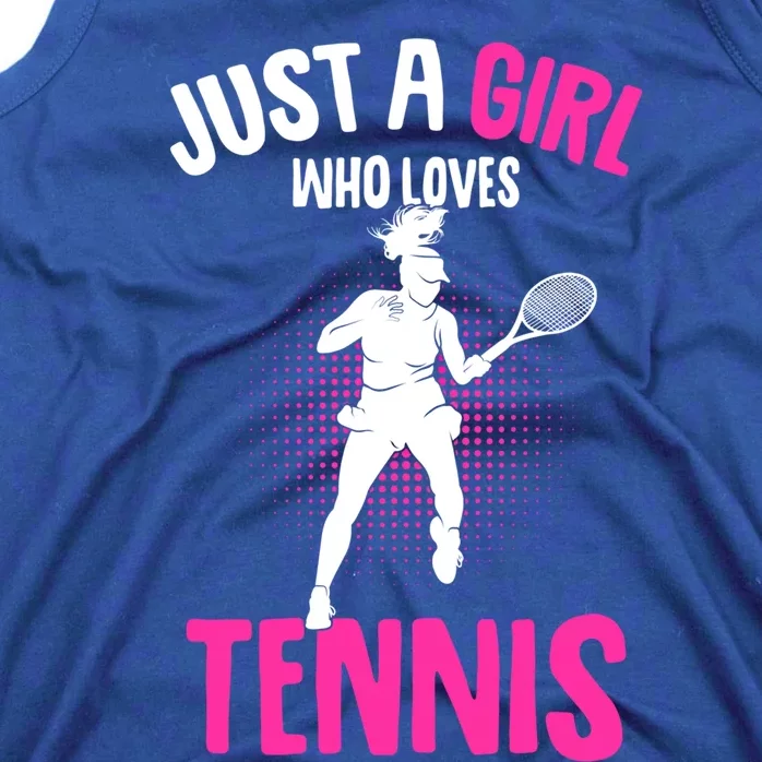 Just A Who Loves Tennis Player Gift Tank Top